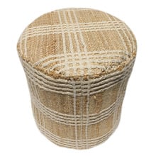 Gaston Recycled Cotton & Jute Pouffe